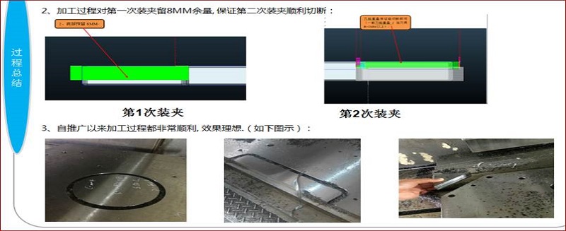 工件贯穿、薄片加工方法改善